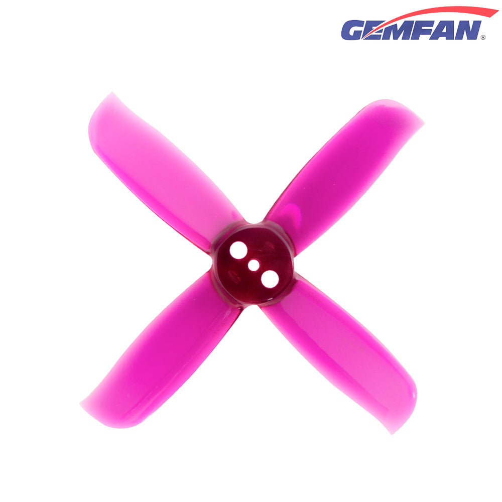 Gemfan 2036 Hulkie 4-Blade Props – Clear Purple (3-Hole Mount, 4 Pairs)