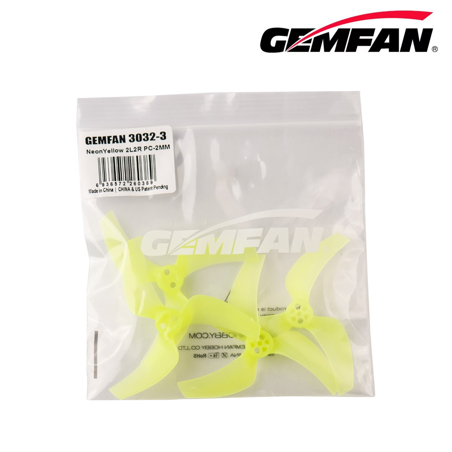 Gemfan 3032 3-Blade Propellers – 2mm Shaft (Choose Color – 2 Pairs)
