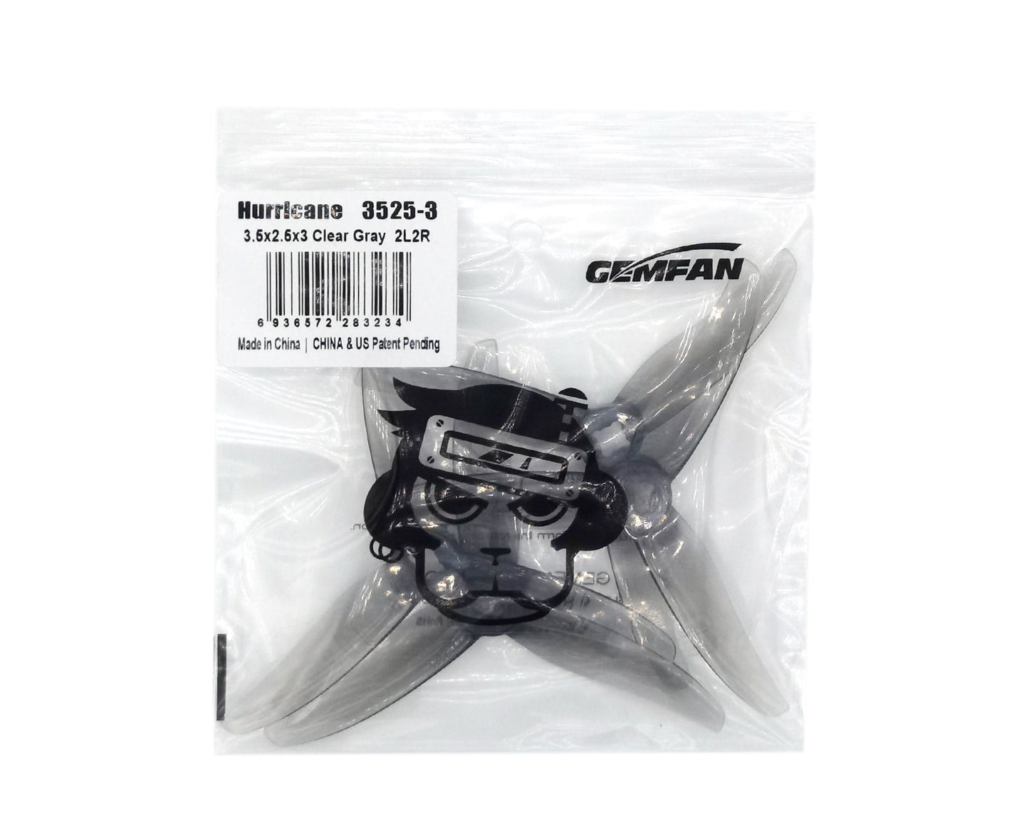 Gemfan Hurricane 3525 3-Blade Propellers – 2 Pairs (1.5mm & M5 Mount – Choose Color)
