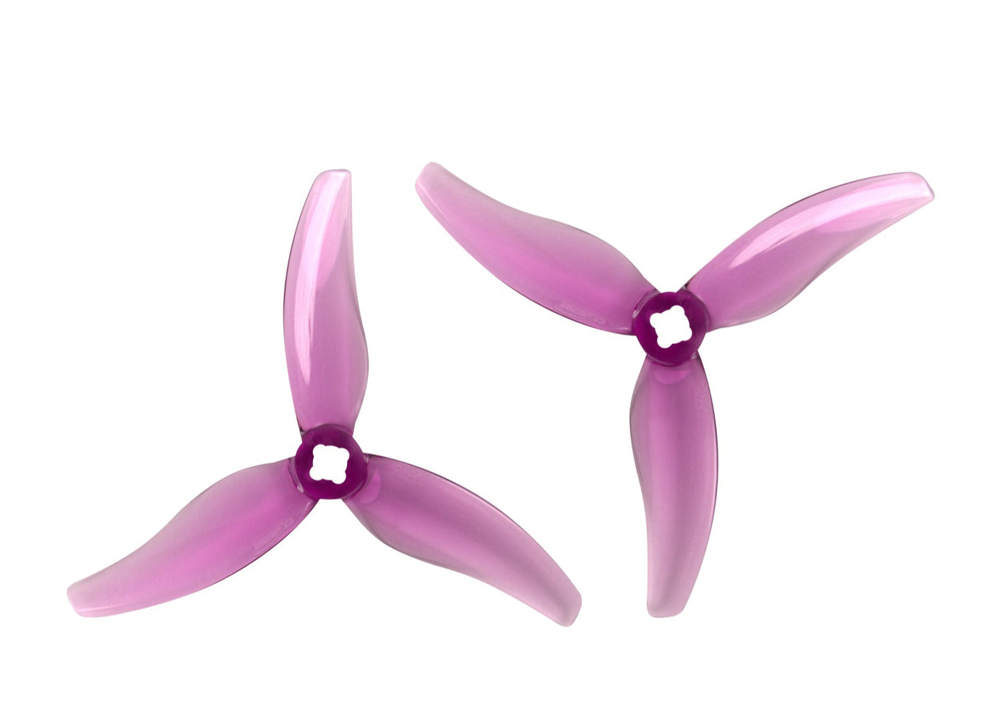 Gemfan Hurricane 3630 3-Blade Propellers – Clear Purple (2 Pairs)