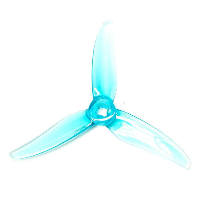 Gemfan Hurricane 3520 3-Blade Propellers – Clear Blue (2 Pairs)