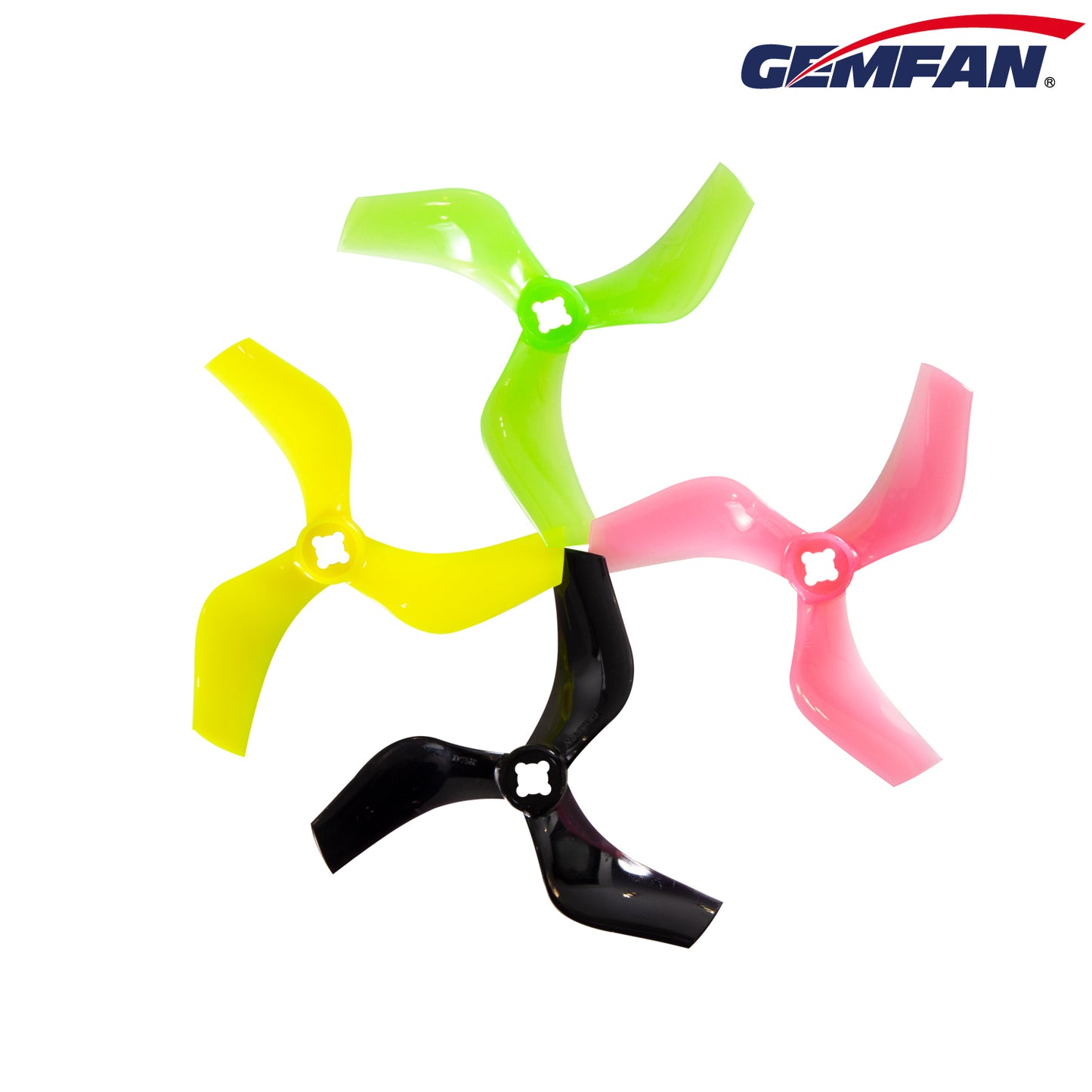 Gemfan D75 Ducted 3-Blade Cinewhoop Propellers – Yellow (1.5mm & M5 Mount, 2 Pairs)