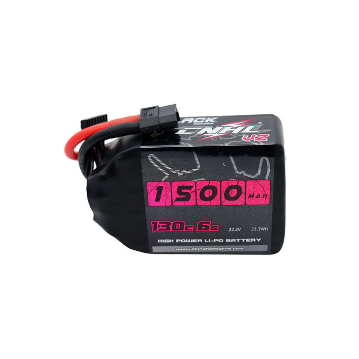 CNHL Black Series V2.0 1500mAh 6S 130C LiPo Battery with XT60 Plug for FPV Racing Drones