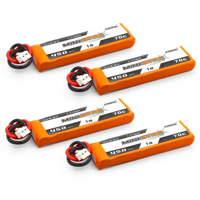 CNHL MiniStar Series 450mAh 1S 70C HV LiPo Battery with PH2.0 Plug for Tiny Whoop and Micro FPV Drones