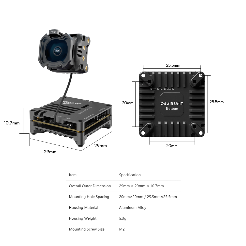 Flywoo DJI O4 Wide Air Unit Set – Choose Option