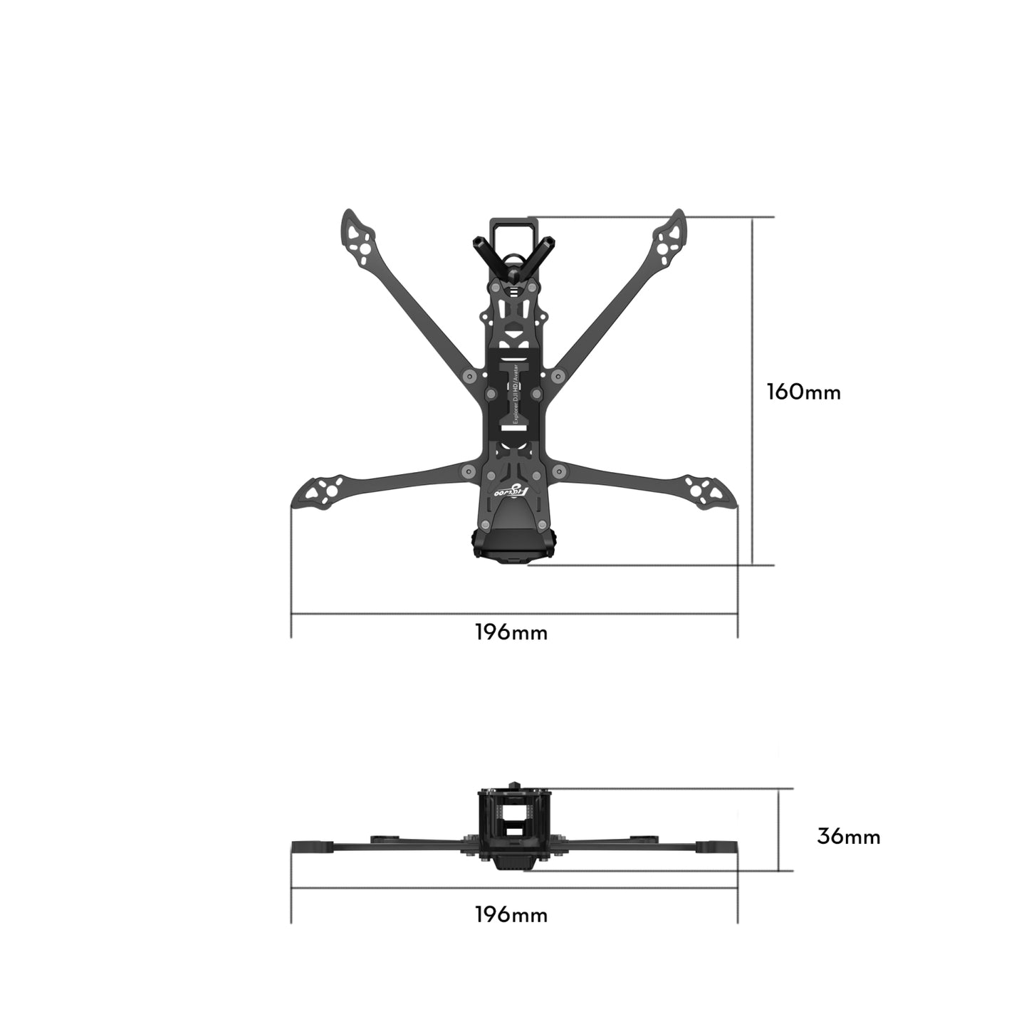 Flywoo Explorer LR Frame Kit – O4 Pro (20mm)