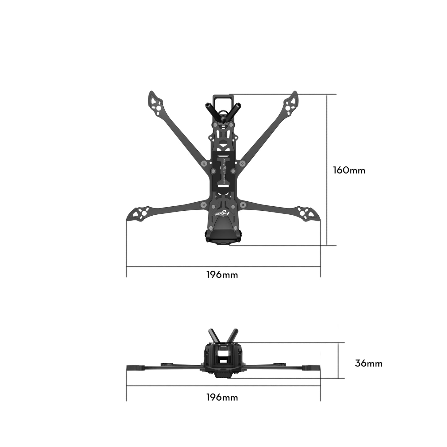 Flywoo Explorer LR Frame Kit – O4 Pro (20mm)