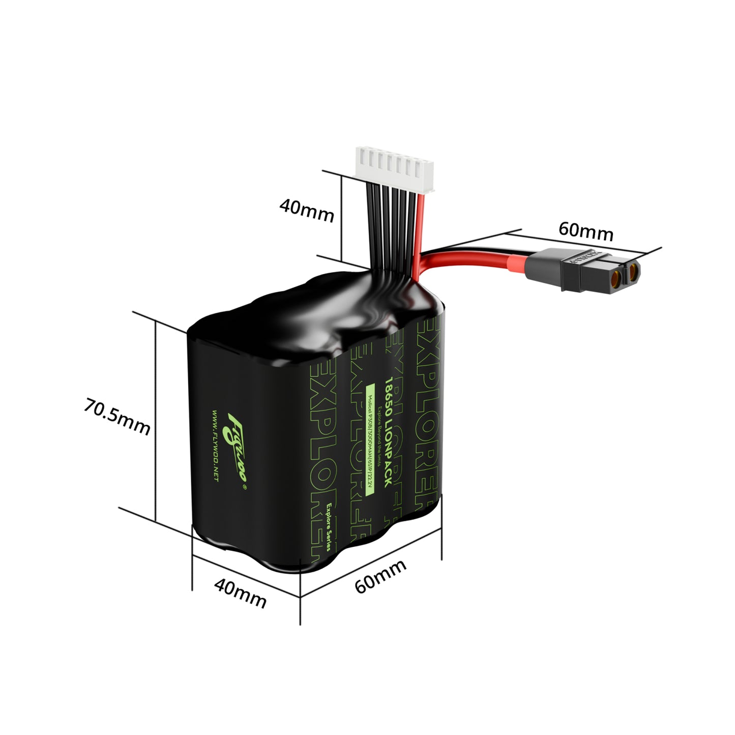 Flywoo Explorer Molicell P30B 18650 6S1P 3000mAh Lionpack - XT60