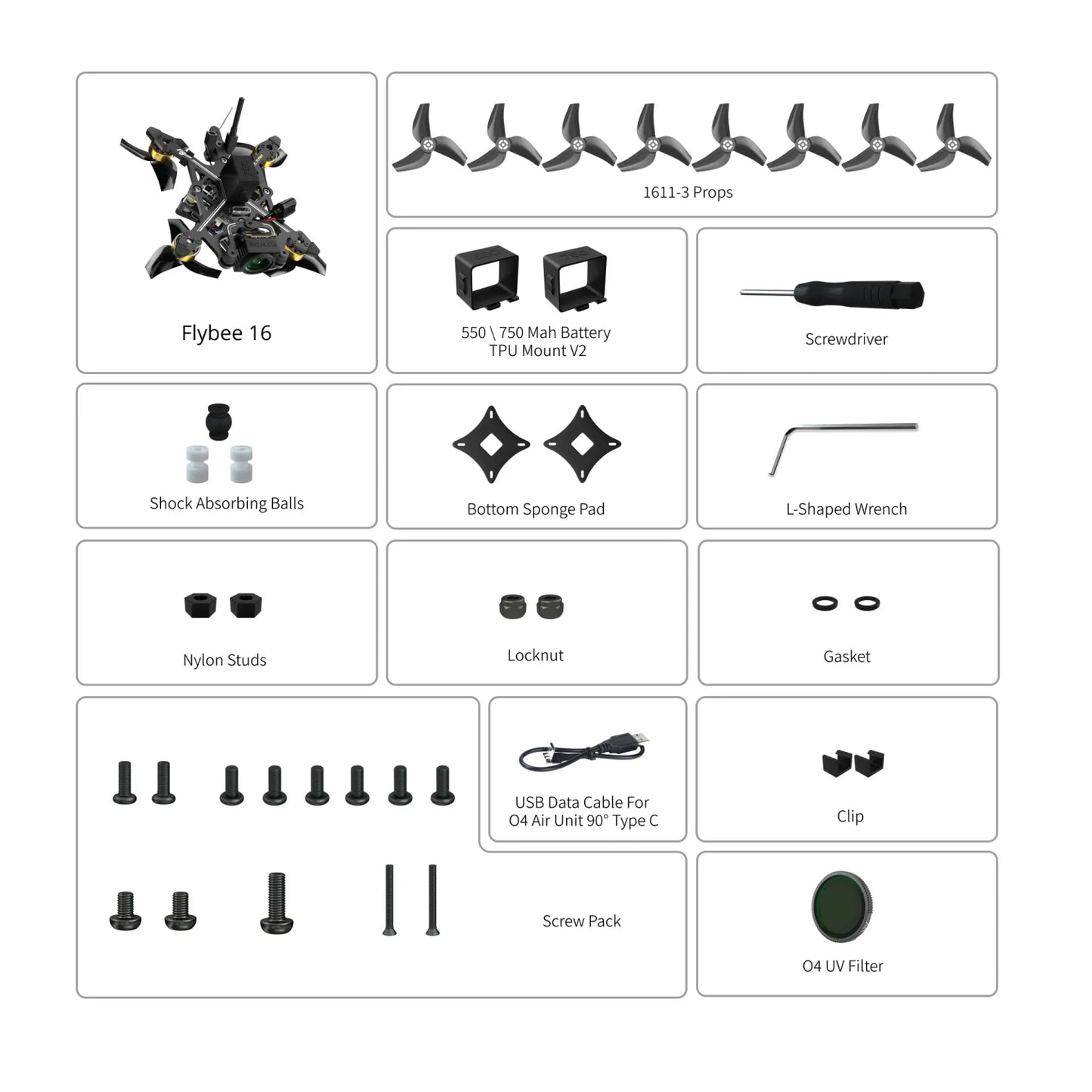 Flywoo FlyBee 16 HD O4 Ultralight FPV Drone ELRS RX (Digital FPV) - Zencopter