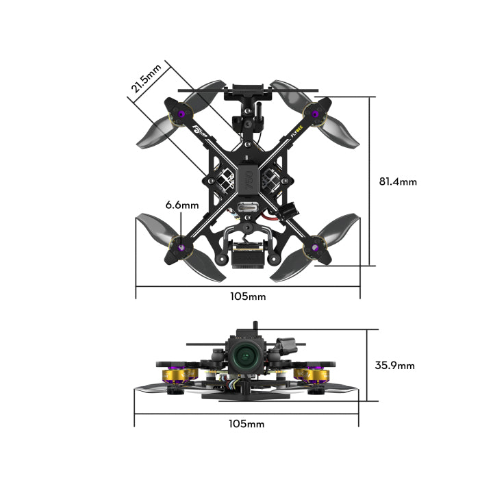 Flywoo FlyBee 20 HD Ultralight FPV Drone (ELRS Receiver, Wihout O4) - Zencopter