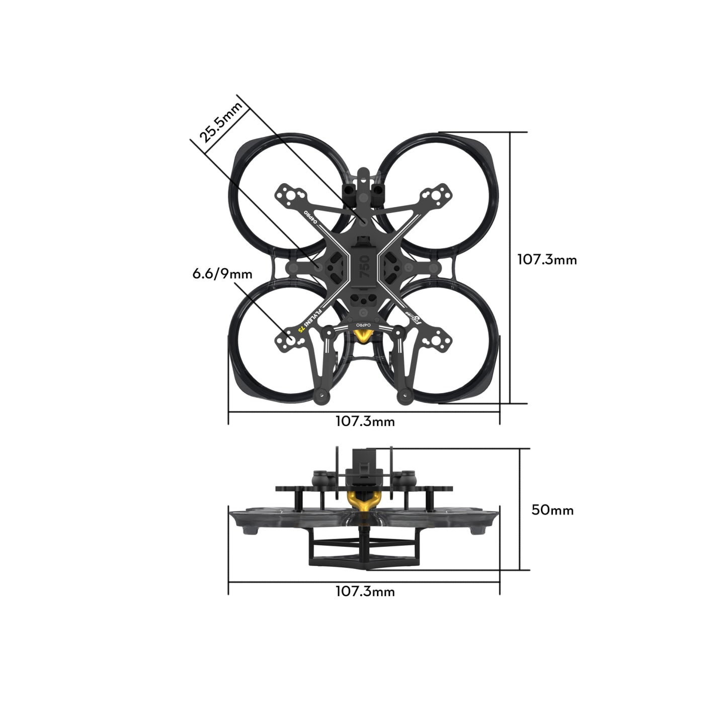 Flywoo FlyLens 75 Frame Kit – O4 & O4 Pro Options