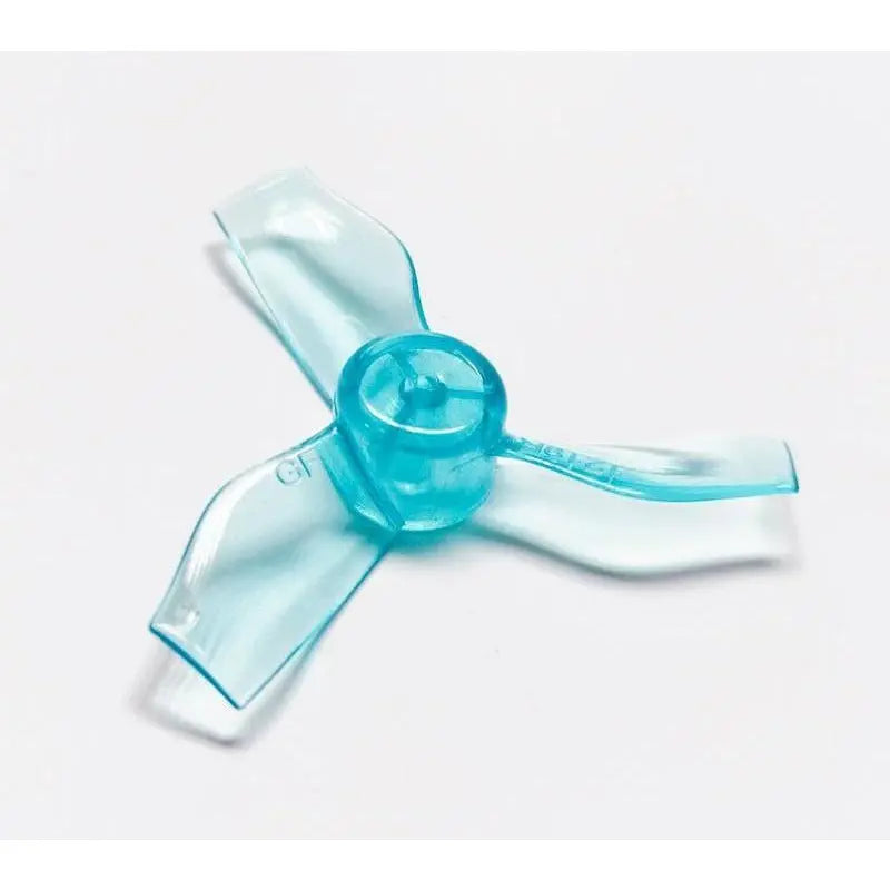 Gemfan 1219 31mm 3-Blade Props – Clear Blue – Choose 0.8mm or 1mm Shaft – 4 Pairs