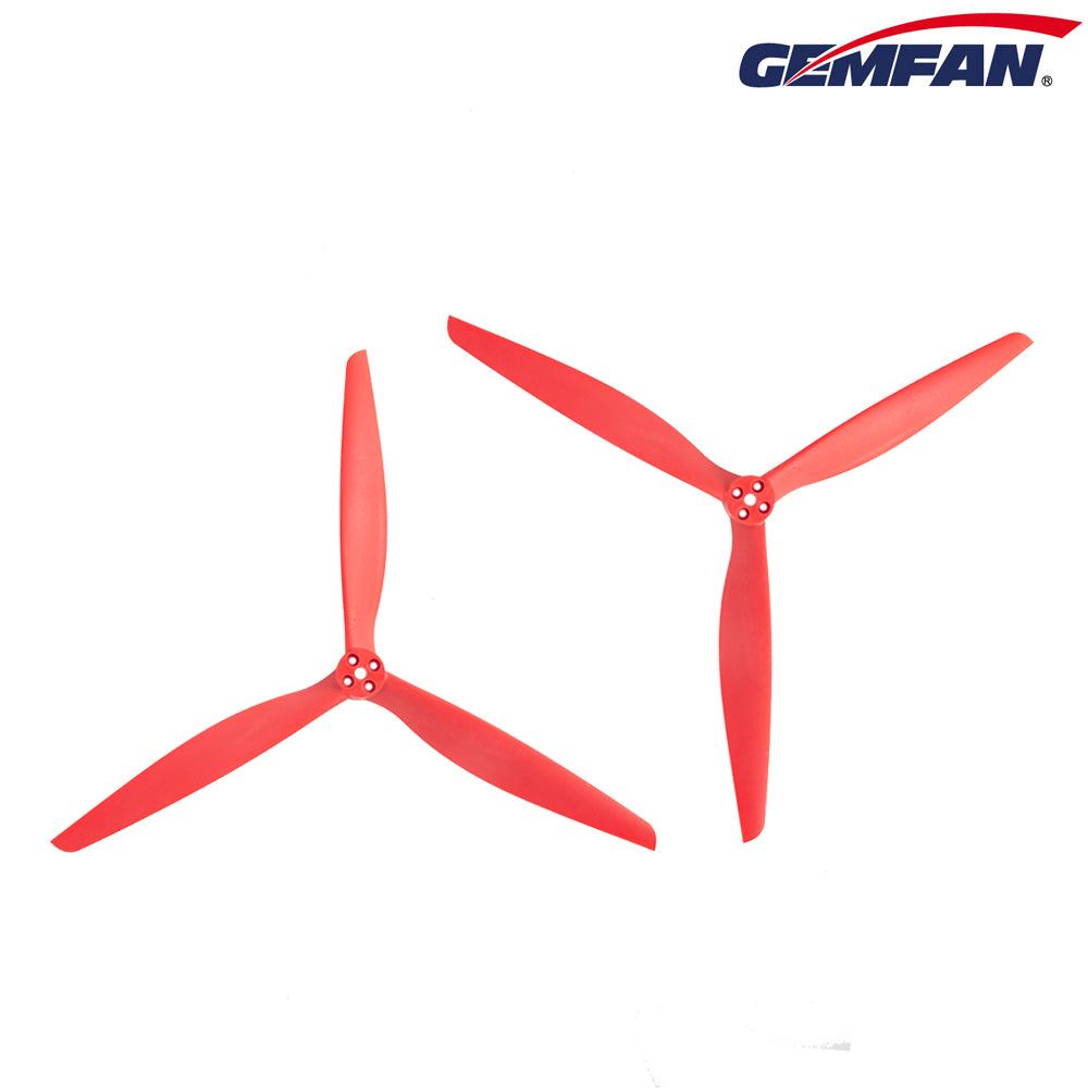 Gemfan 1310-3 3-Blade X-Class Propellers (Set of 2) – Red