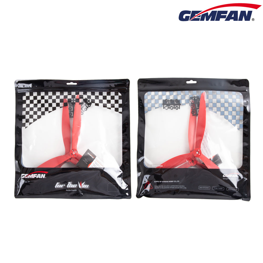 Gemfan 1310-3 3-Blade X-Class Propellers (Set of 2) – Red