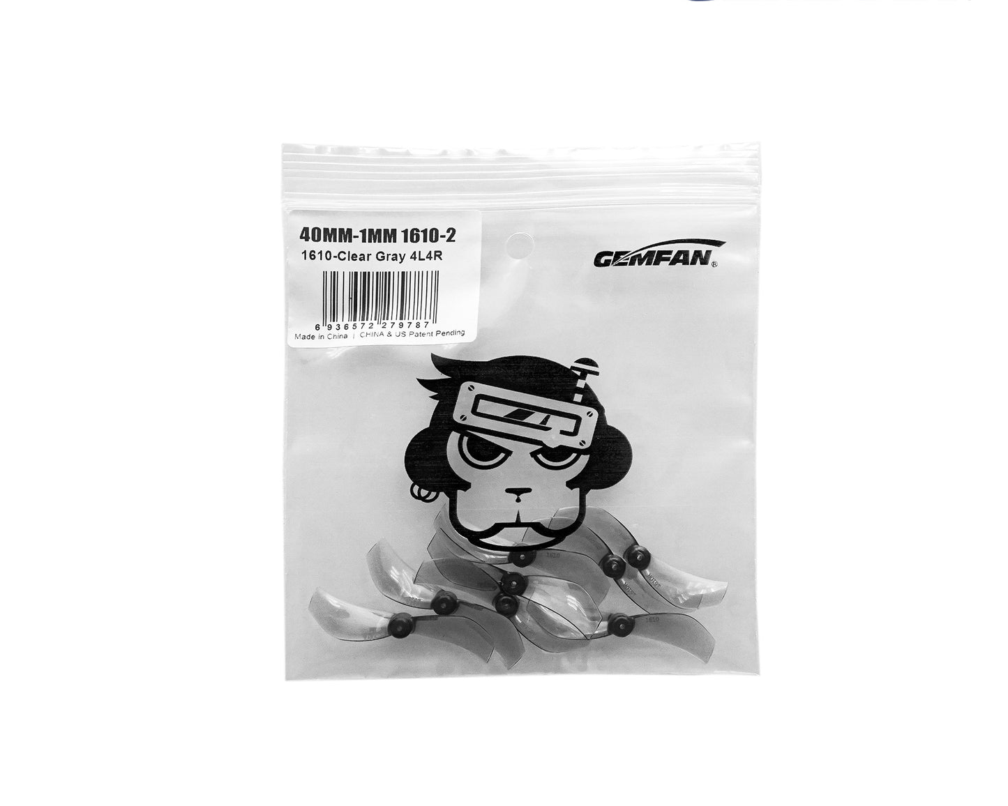 Gemfan 1610 40mm 2-Blade Props – Choose Shaft Size & Color (4 Pairs)