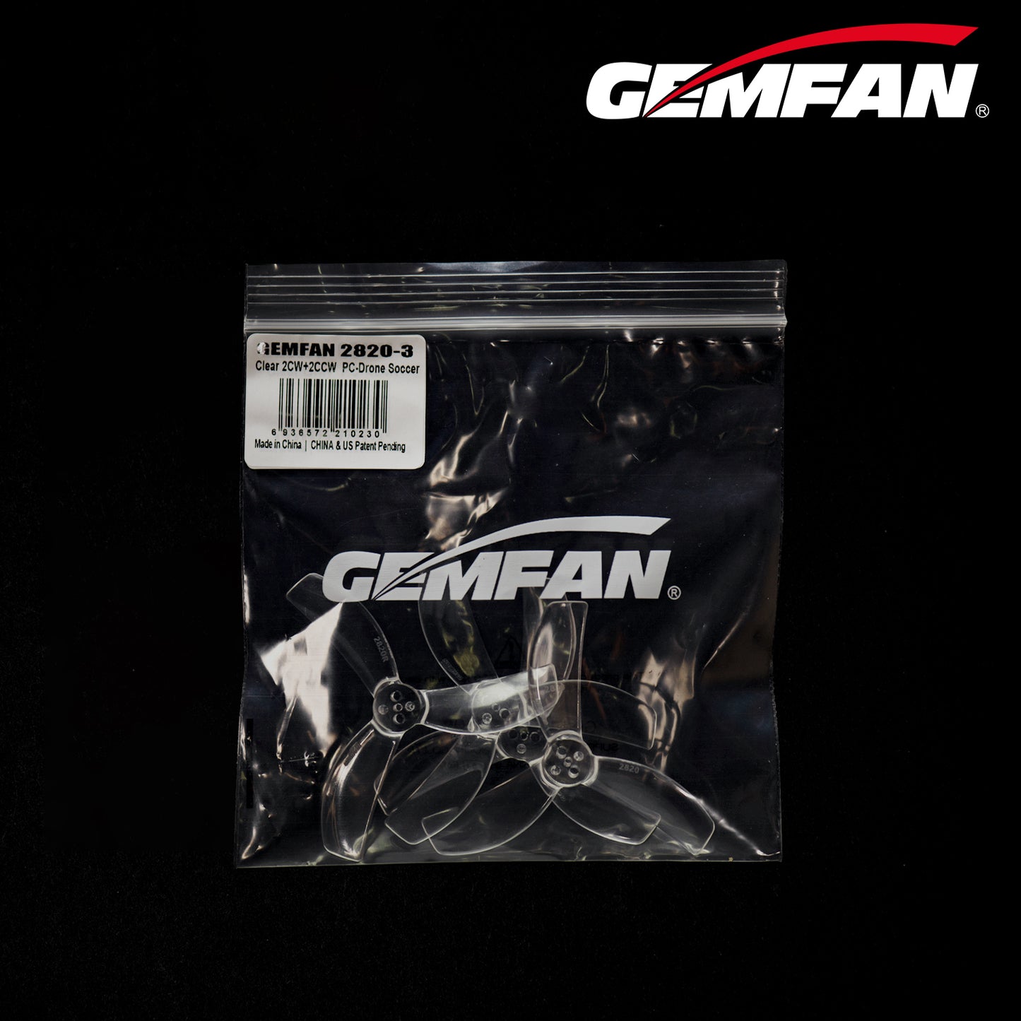 Gemfan 2820-3 3-Blade Propellers – 2.8"x2.0" (2 Pairs)