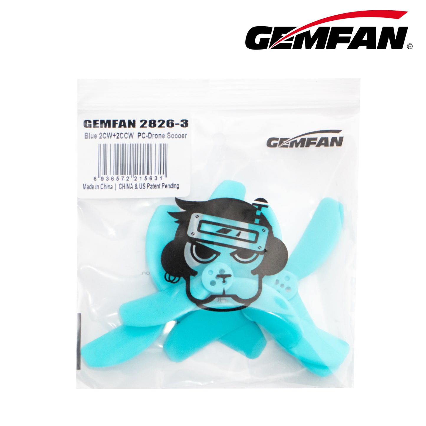Gemfan 2826 Drone Soccer 3-Blade Props – Choose Color (2 Pairs)
