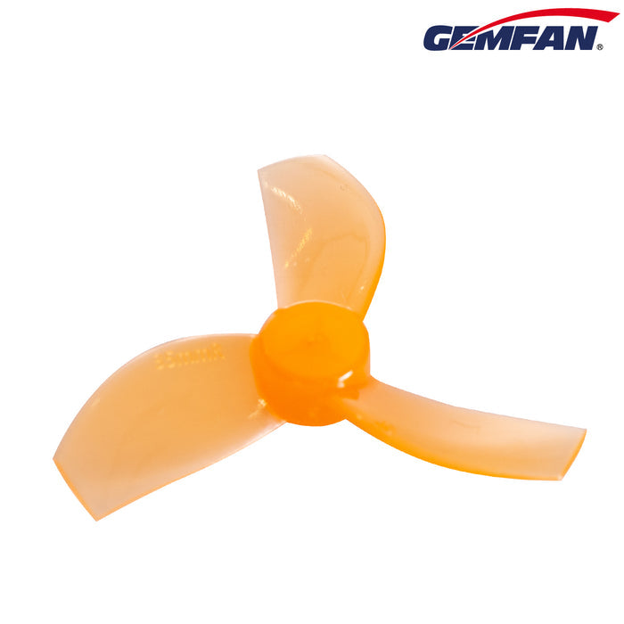 Gemfan 35mm 3-Blade Props – 1mm Shaft (Orange, 4 Pairs)
