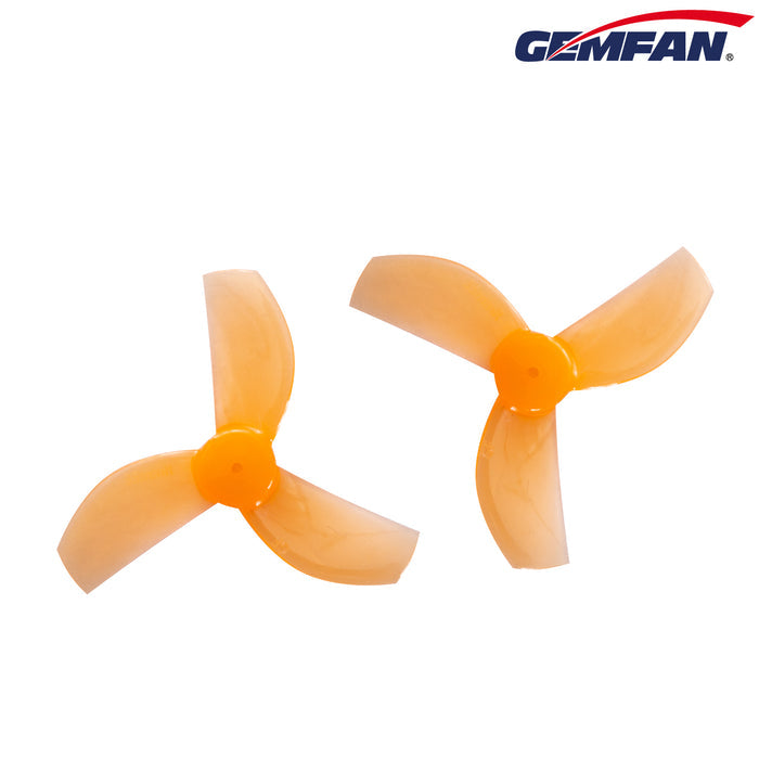 Gemfan 35mm 3-Blade Propellers – Orange – 1mm Shaft – 4 Pairs