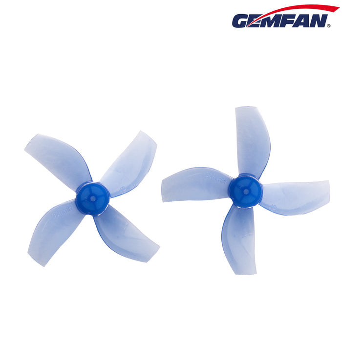Gemfan 35mm 4-Blade Propellers – Blue – 1mm Shaft – 4 Pairs