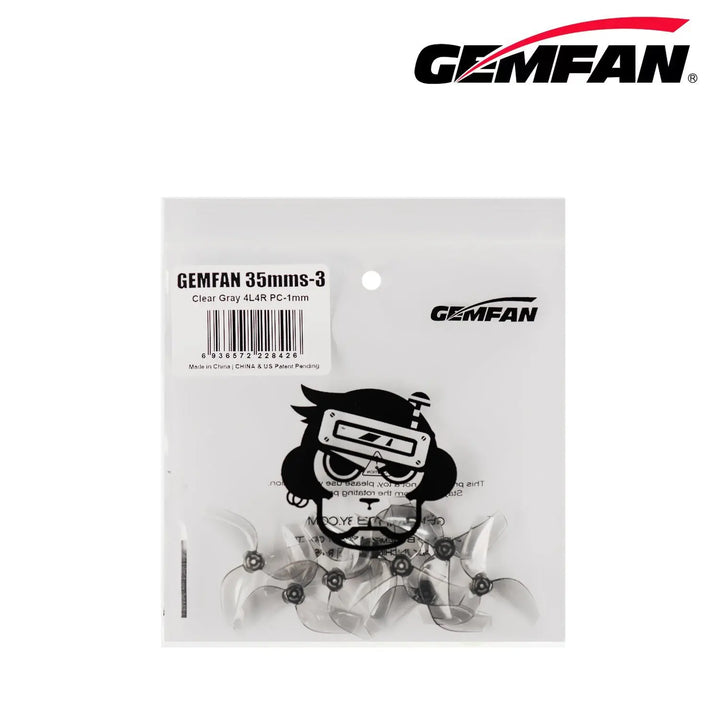 Gemfan 35mmS 3-Blade Props – 1mm Shaft (Choose Color, 4 Pairs)
