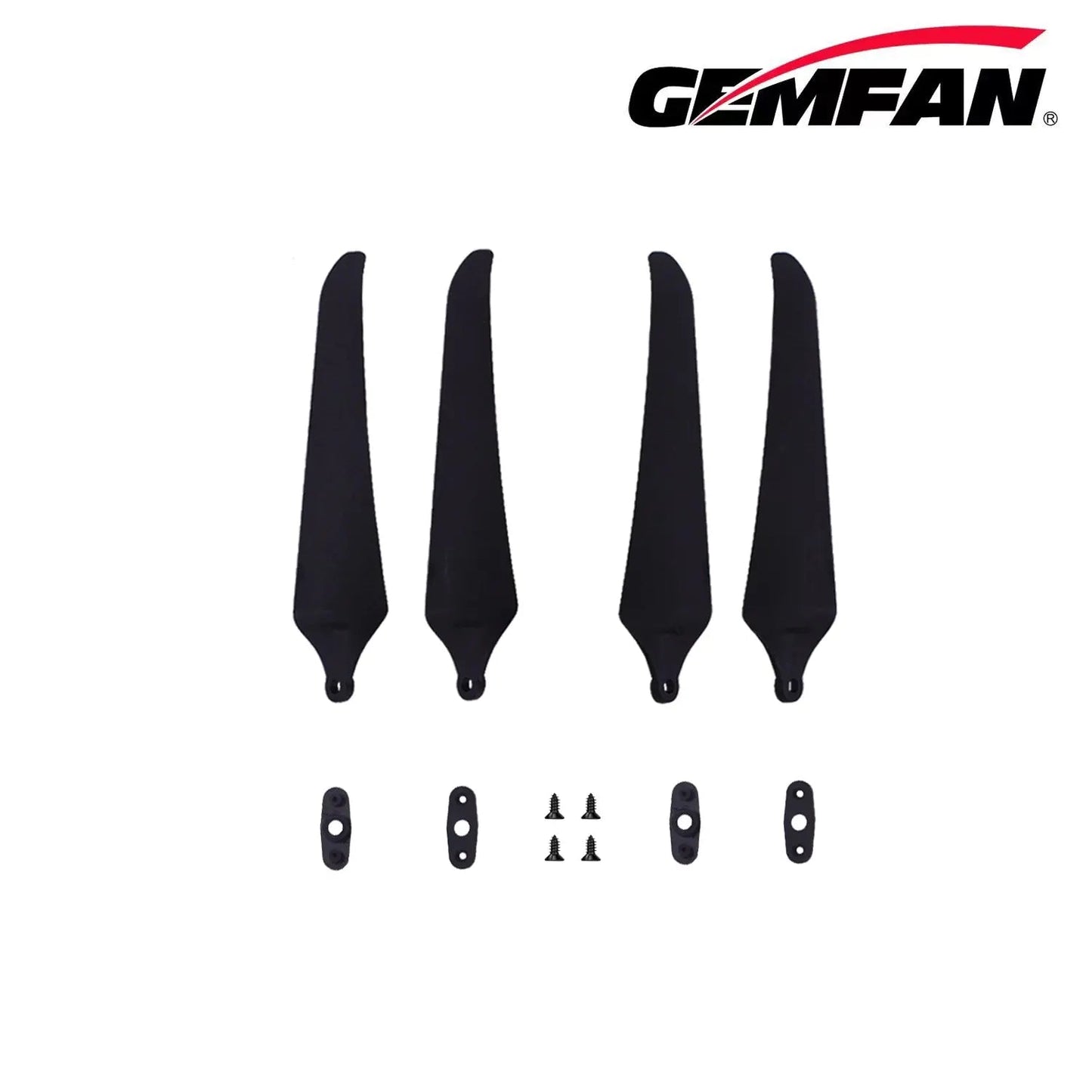 Gemfan F1051 Folding 2-Blade Glass Fiber Nylon Propeller – Black (Unassembled, 1 Pair)