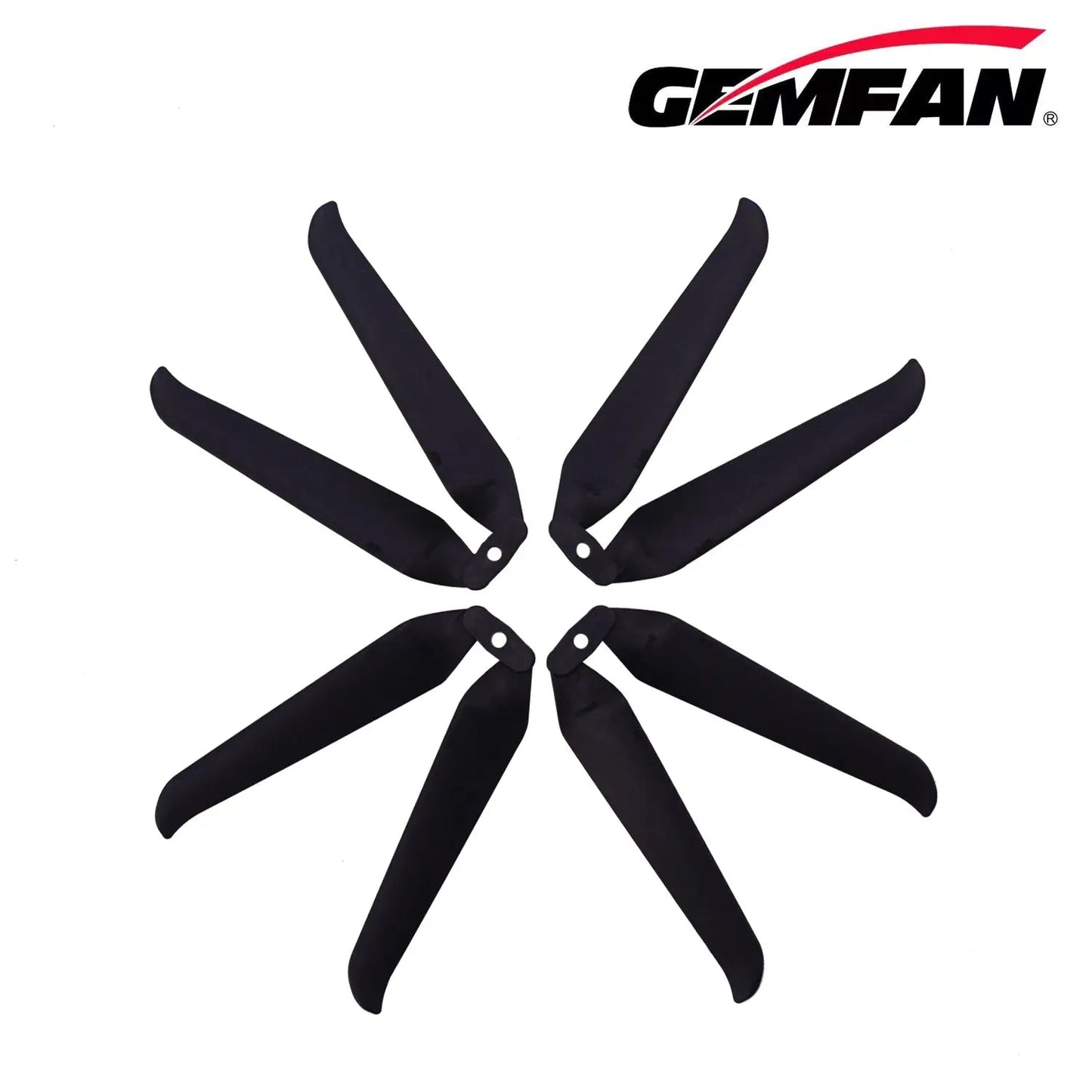 Gemfan F1051 Folding 2-Blade Glass Fiber Nylon Propeller – Black (Unassembled, 1 Pair)