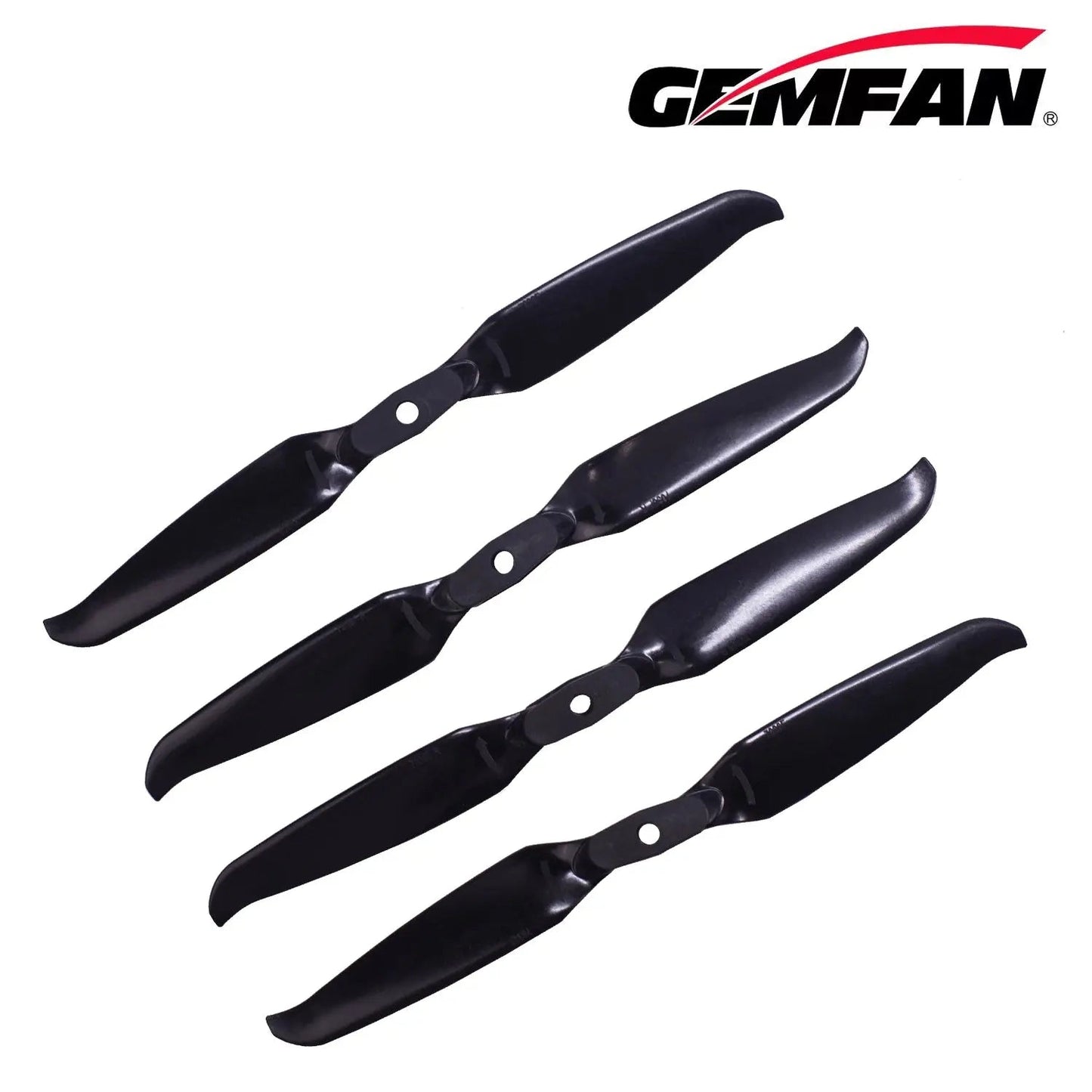 Gemfan F7036 Folding 2-Blade Glass Fiber Nylon Propeller – Black (Unassembled, 2 Pairs)