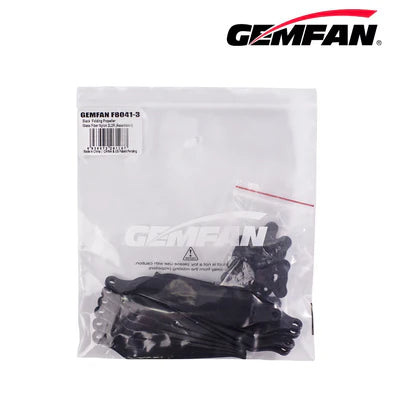 Gemfan F8041 Folding 3-Blade Glass Fiber Nylon Propeller – Black (Unassembled, 1 Pair)