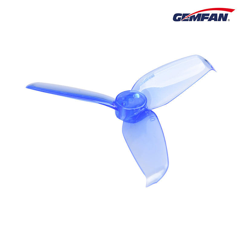 Gemfan Flash 2540 3-Blade Props – Clear Blue – 1.5mm Shaft – 4 Pairs