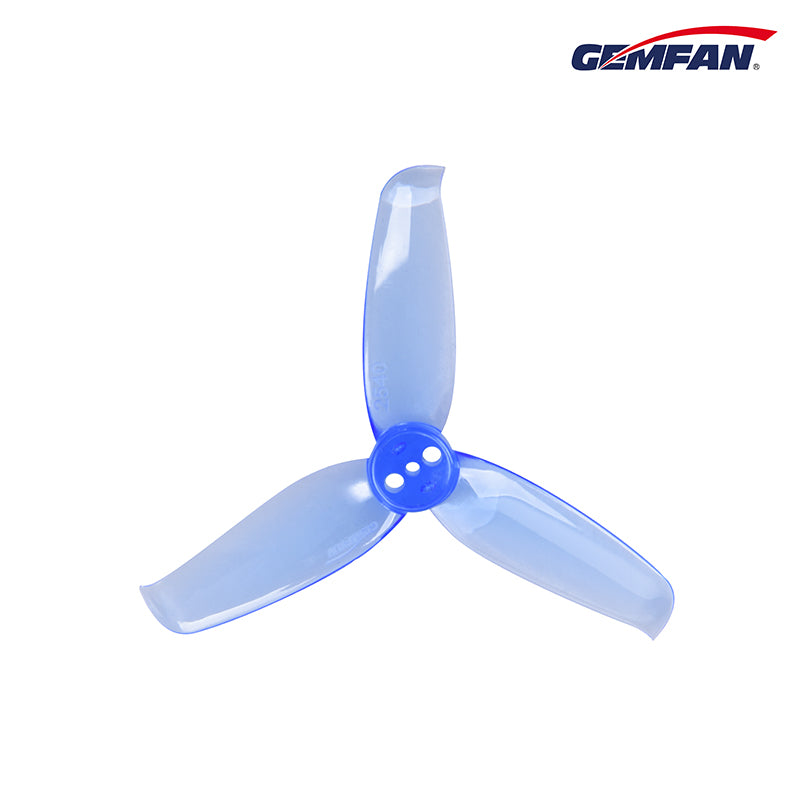 Gemfan Flash 2540 3-Blade Props – Clear Blue (1.5mm Shaft, 4 Pairs)
