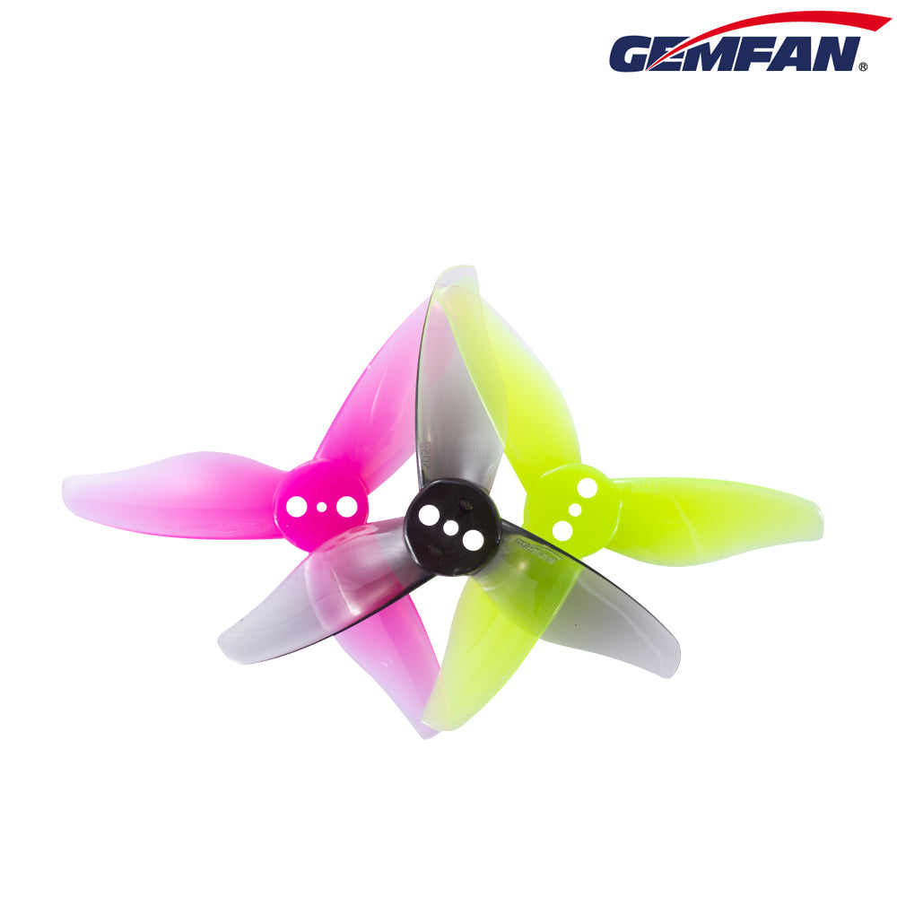 Gemfan Hurricane 2023 3-Blade Props – Choose Color & Shaft Size (4 Pairs)