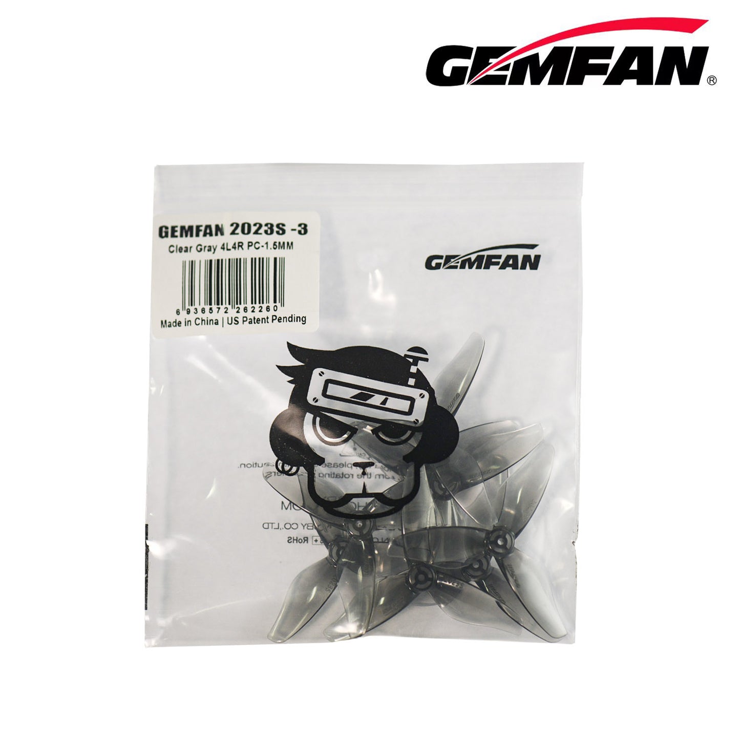 Gemfan Hurricane 2023S 3-Blade Props – Choose Color (1.5mm Shaft, 4 Pairs)