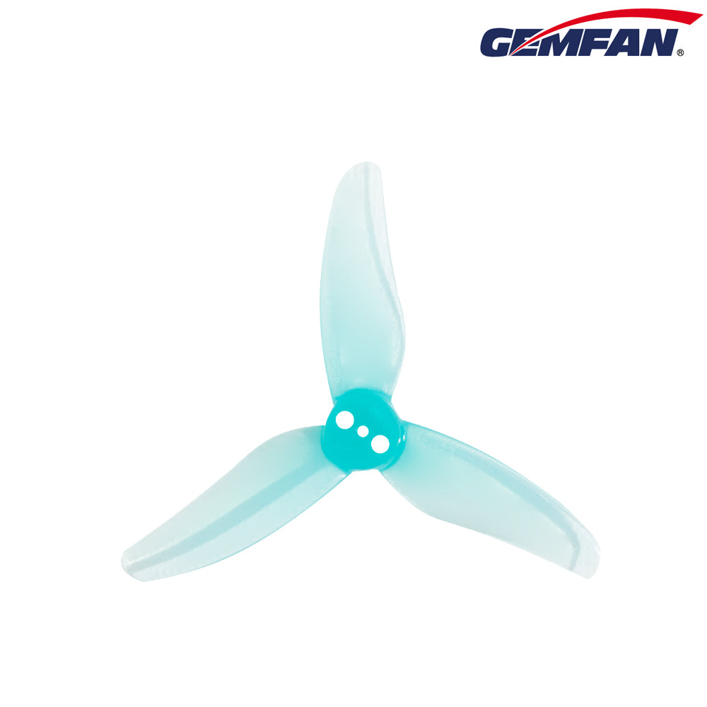 Gemfan Hurricane 2512 3-Blade Props – Blue – 1.5mm Shaft – 4 Pairs