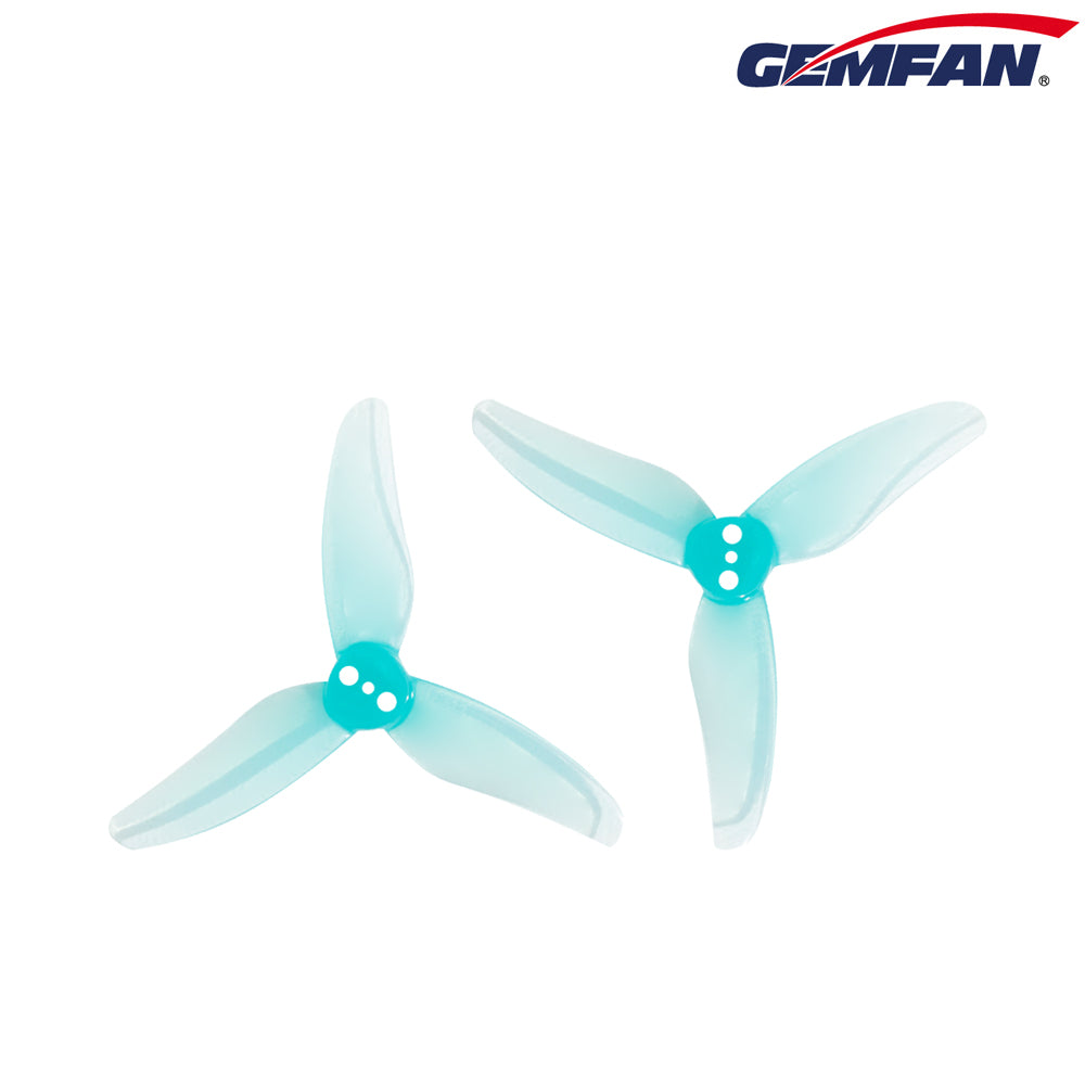 Gemfan Hurricane 2512 3-Blade Props – Blue (1.5mm Shaft, 4 Pairs)