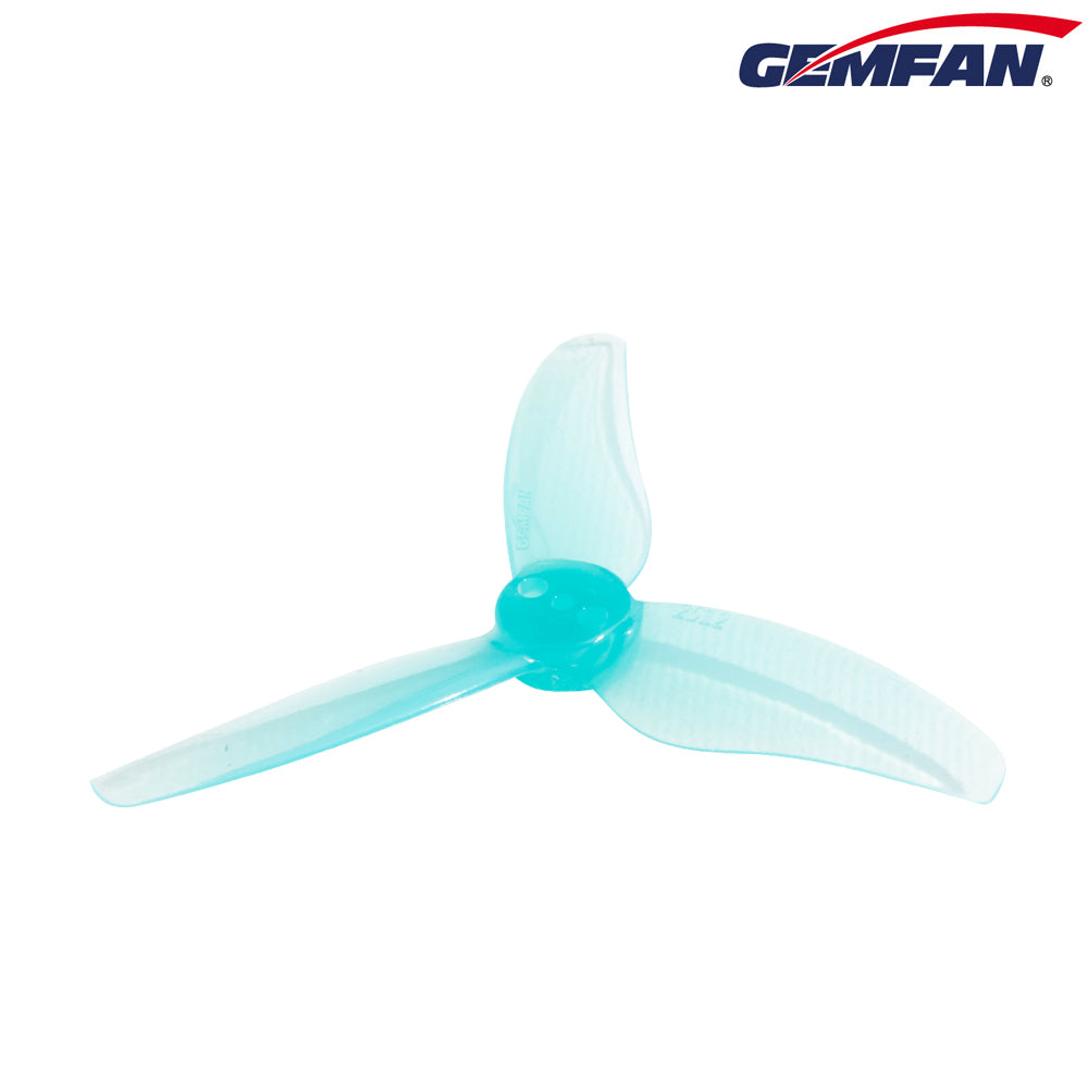 Gemfan Hurricane 2512 3-Blade Props – Blue (1.5mm Shaft, 4 Pairs)