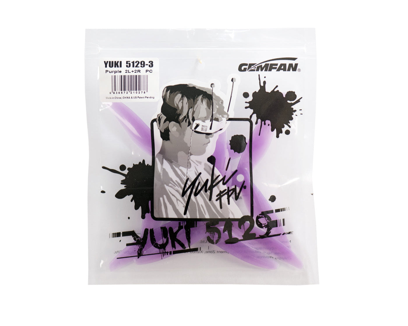 Gemfan Yuki 5129 3-Blade Props – 5.1"x2.9" (2 Pairs)
