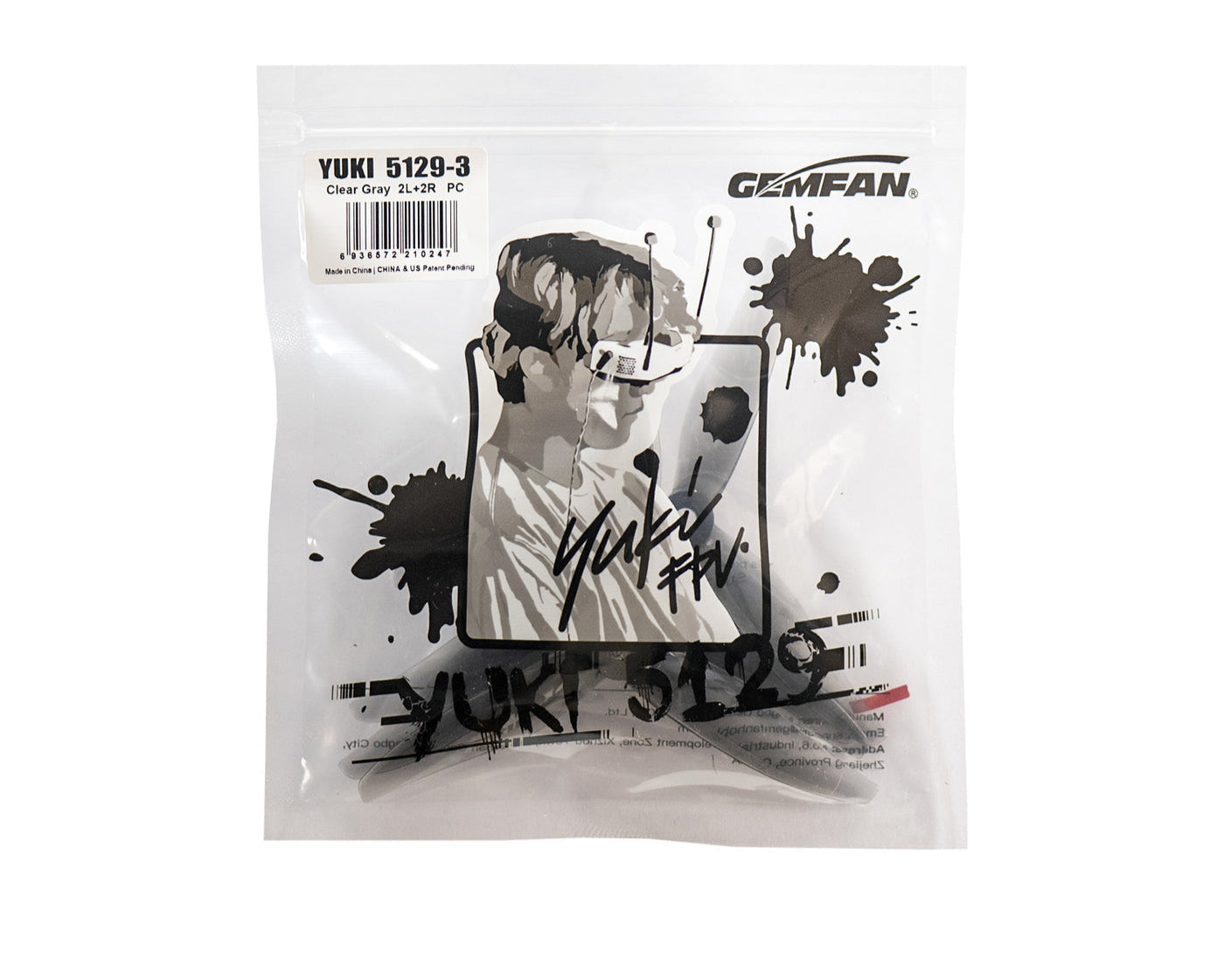 Gemfan Yuki 5129 3-Blade Props – 5.1"x2.9" (2 Pairs)