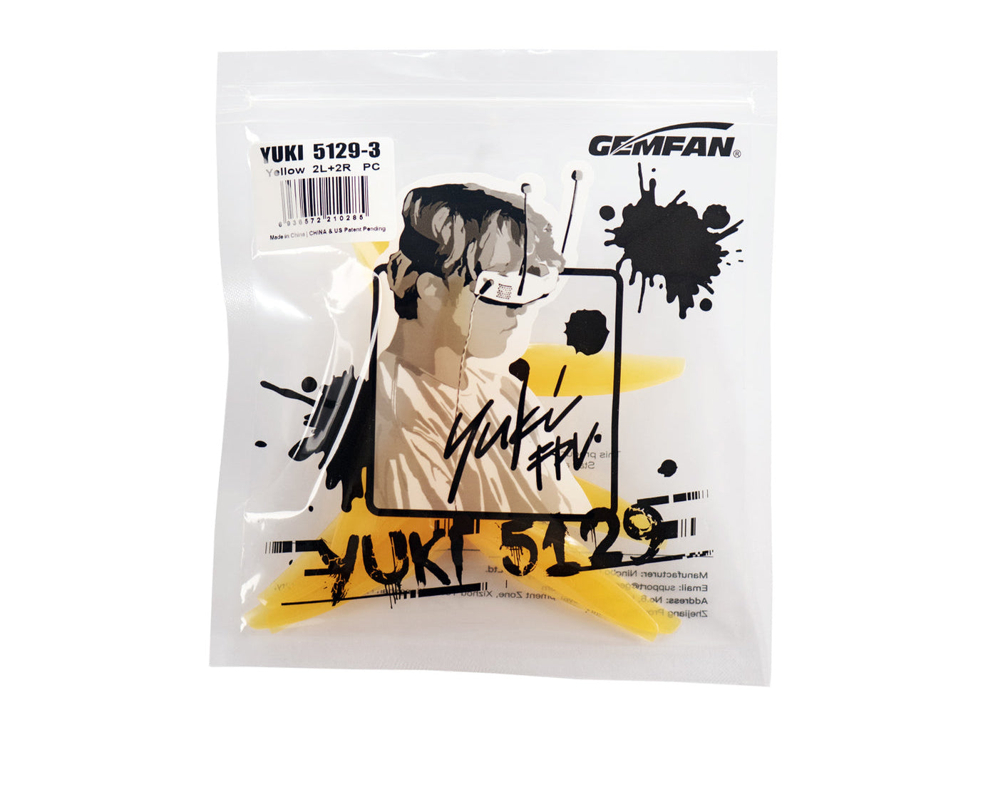 Gemfan Yuki 5129 3-Blade Props – 5.1"x2.9" (2 Pairs)
