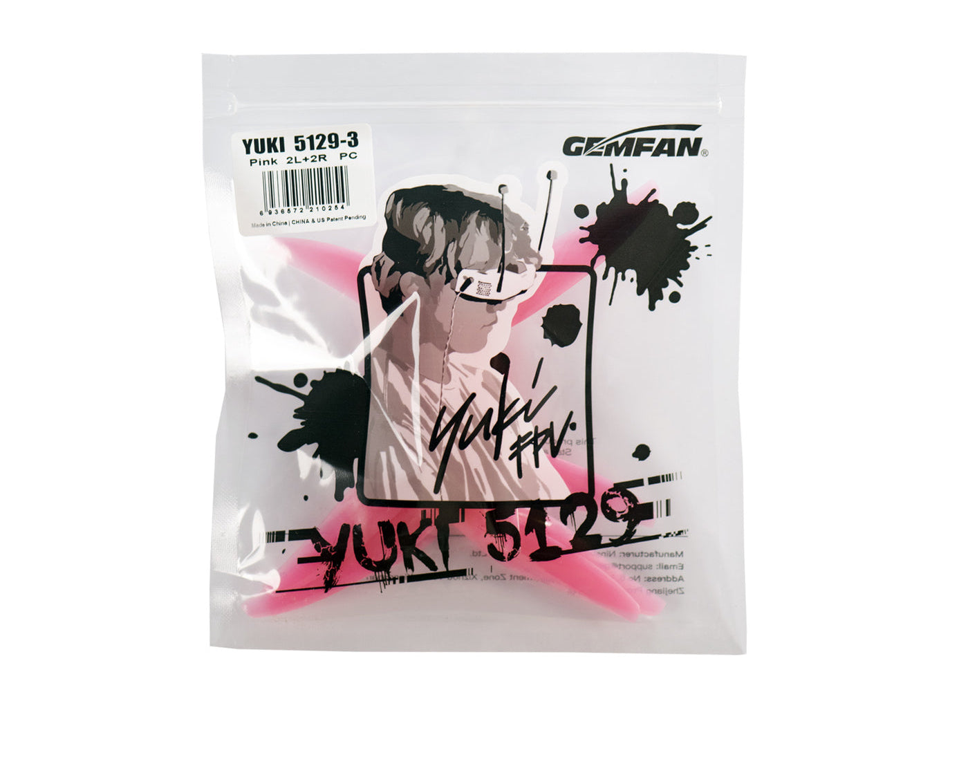 Gemfan Yuki 5129 3-Blade Props – 5.1"x2.9" (2 Pairs)
