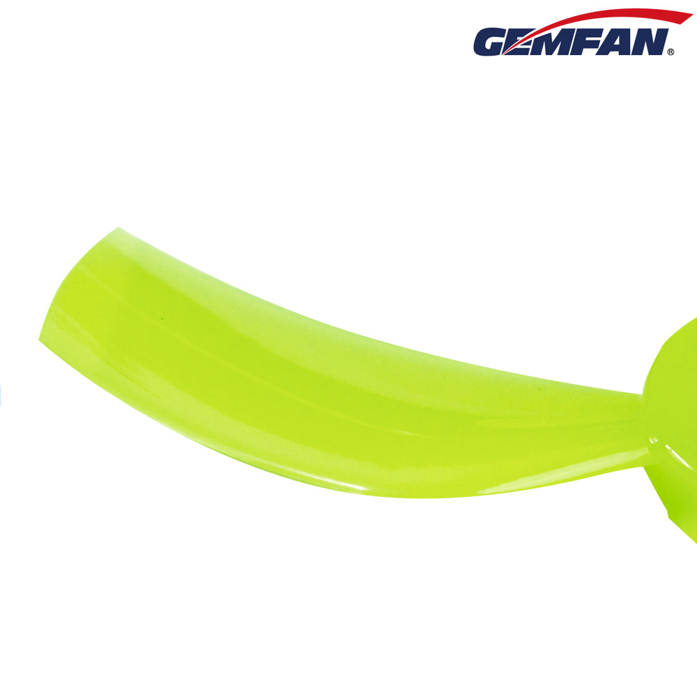 Gemfan D76 Ducted 5-Blade Propellers – Yellow (1.5mm T-Mount & M5, 2 Pairs)