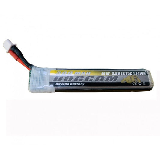 DOGCOM 300mAh 1S 4.35V HV 75C LiPo Battery - BT2.0