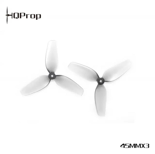 HQ Micro Whoop Prop 45MMx3 PC 1.5mm Shaft (2CW+2CCW) - Grey