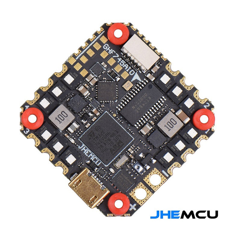 JHEMCU GHF745 HD AIO F7 OSD Flight Controller and Built-In 40A BLHeli32 3-6S 4IN1 ESC - 25x25mm