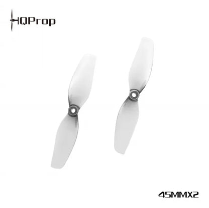 HQ Micro Whoop Prop 45MMx2 PC 1.5mm Shaft (2CW+2CCW) - Grey