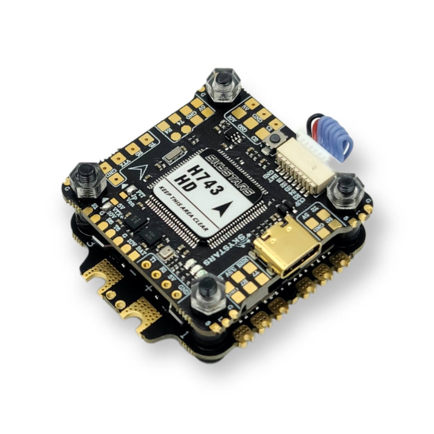 Skystars H743 Dual BMI270 Gyro Flight Controller and KM60 60A Blheli-32 ESC Stack - 30x30mm