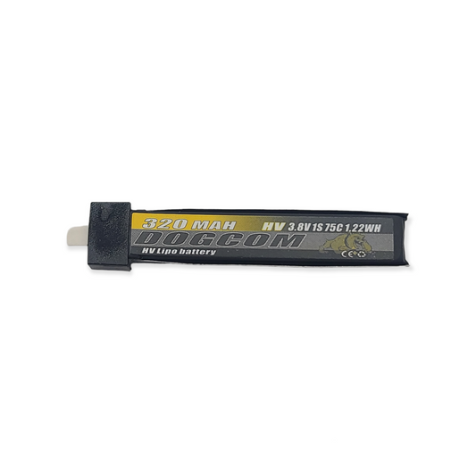 DOGCOM 320mAh 1S 4.35V HV 75C LiPo Battery - BT2.0