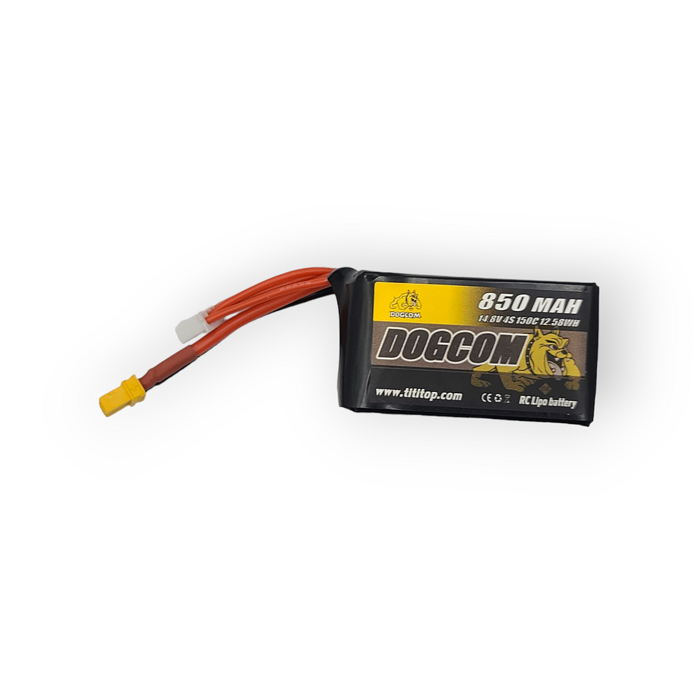 DOGCOM 850mAh 4S 14.8V 150C LiPo Battery - XT30