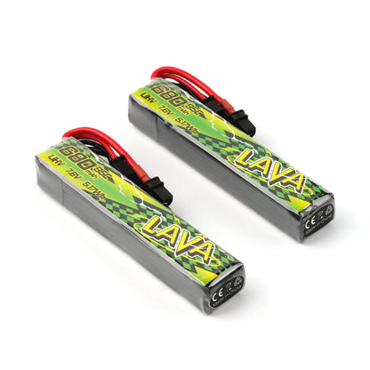 BETAFPV LAVA II 2S 680mAh 95C LiPo battery 2 pack for micro FPV drones and cinewhoops