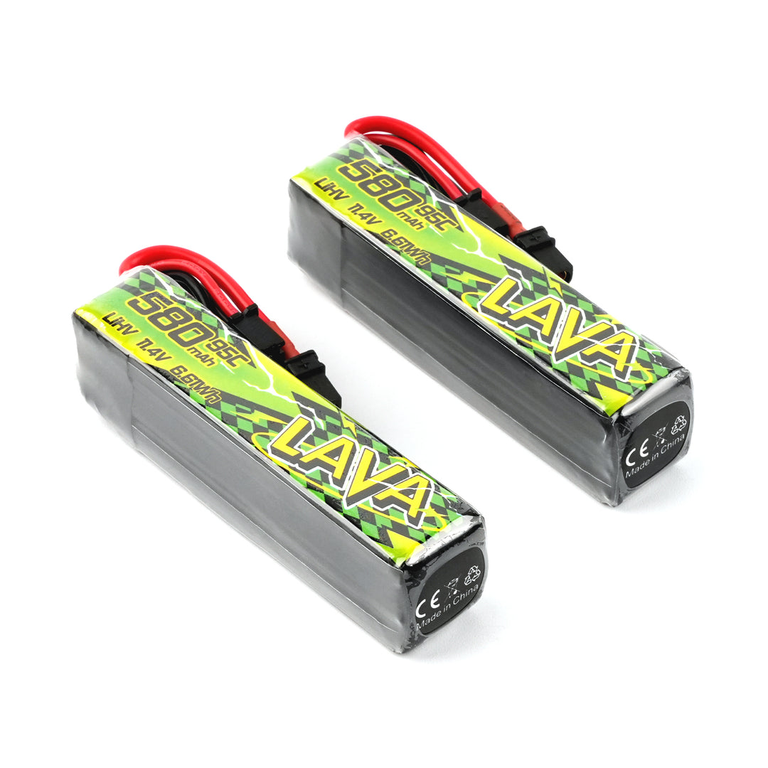 BETAFPV LAVA II 3S 580mAh 95C LiPo battery 2 pack for FPV drones